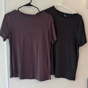 2 - Old Navy Luxe Ribbed Tees size Small